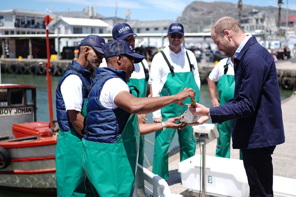 Prince William, Prince of Wales, meeting fishermen Visit to 2023 Earthshot Finalist, Abalobi, Prince William, Prince of Wales visit to Cape Town, South Africa 