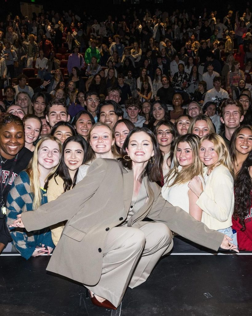 Selena Gomez en una charla en Chapman University