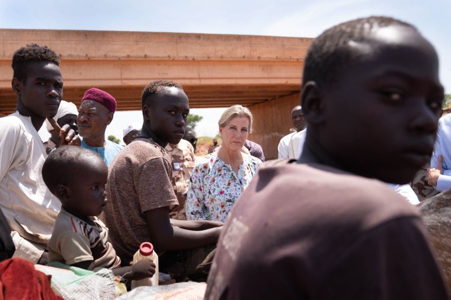 Sophie, duquesa de Edimburgo, durante su viaje humanitario a la frontera de Sudán en octubre de 2024