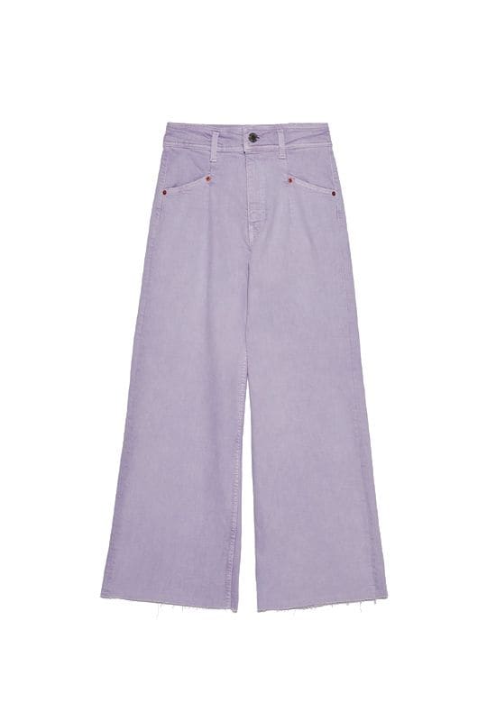 pantalones zara lilas