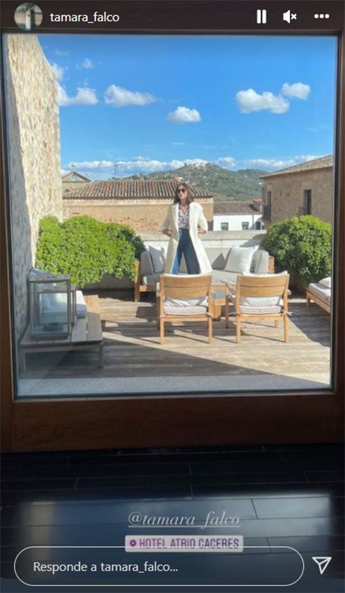 Tras la boda de su primo Álvaro Falcó, Tamara Falcó ha regresado a Atrio en Cáceres, el restaurante al que acudió por primera vez con su padre