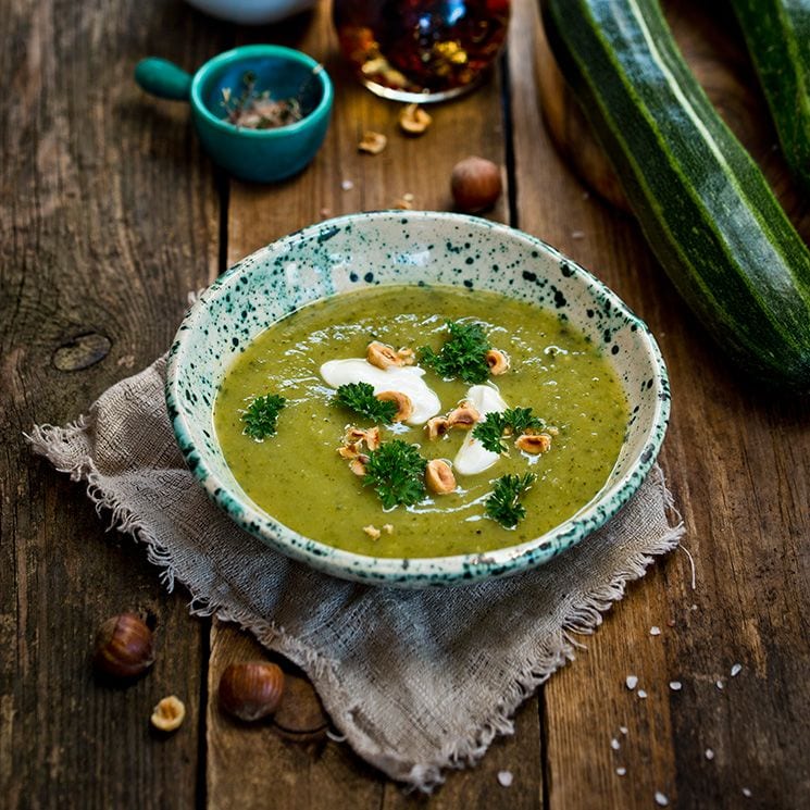 Crema de calabacín fácil con queso fresco