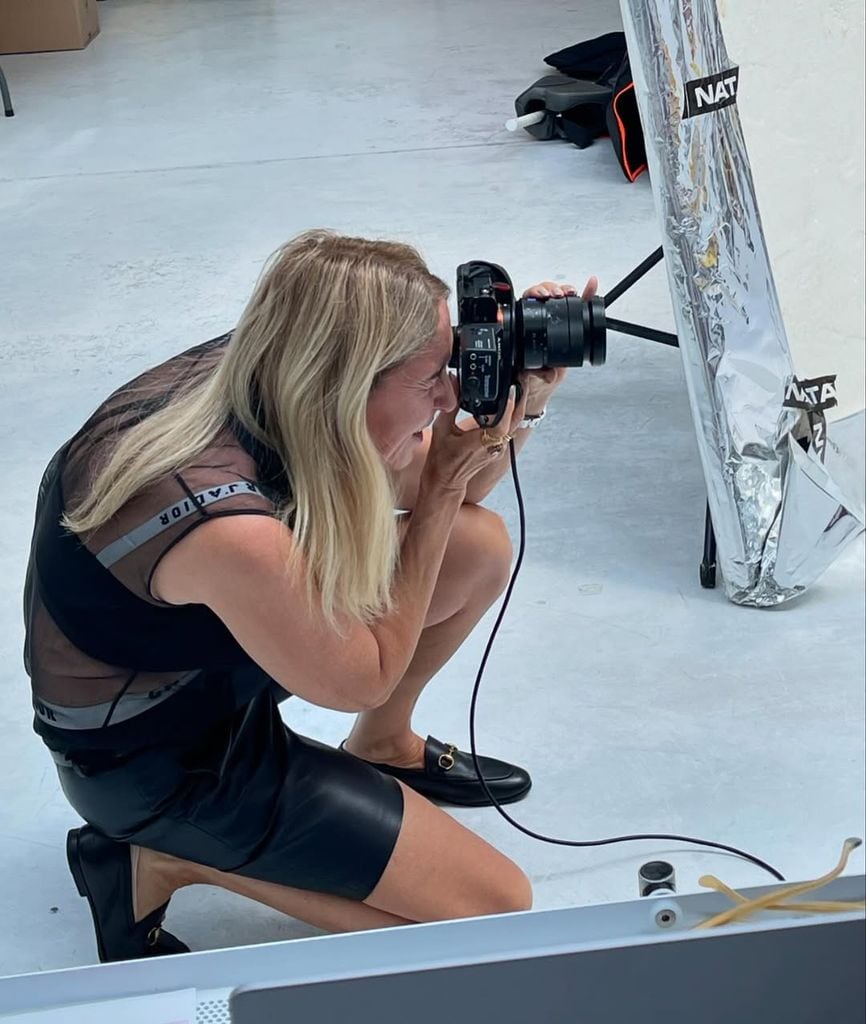 Régine, durante una sesión fotográfica