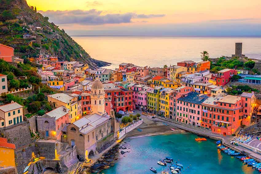 Atardecer en Vernazza, Italia