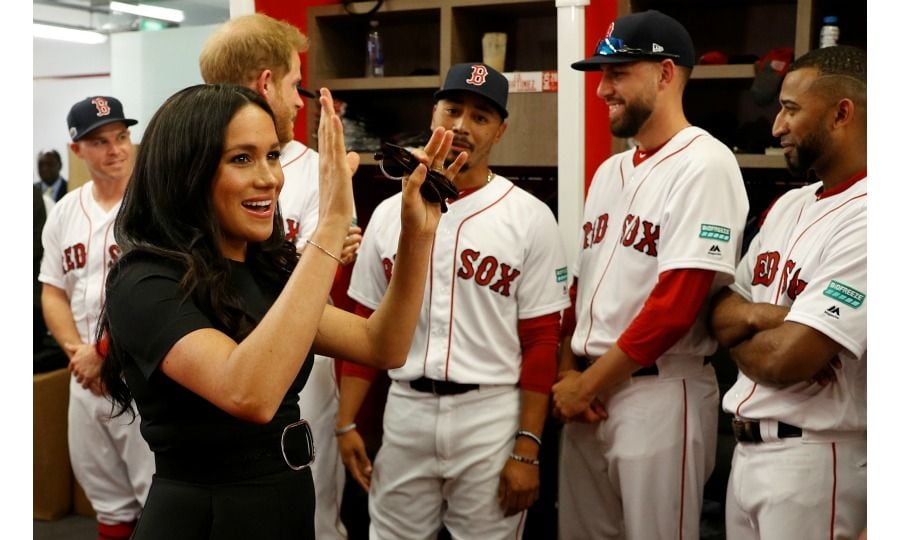 meghan markle red sox dugout