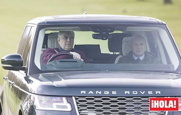 El príncipe Andrés llegando a Windsor