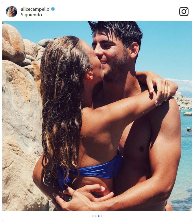 Álvaro Morata y Alice Campello celebran su primer mes de casados con un importante cambio en su vida