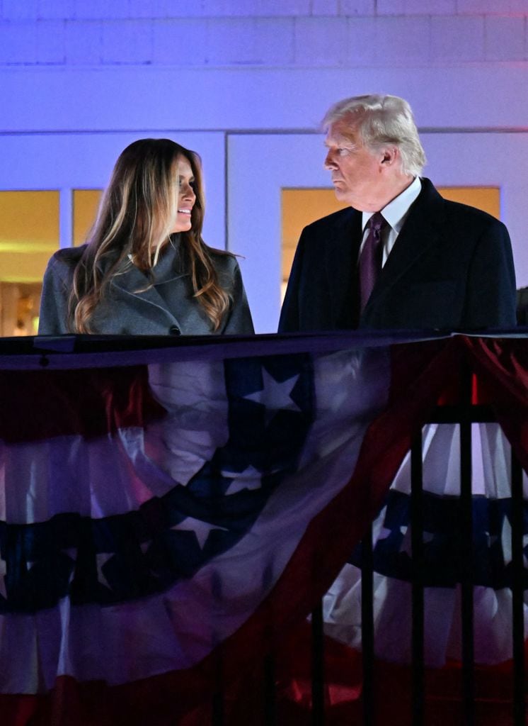 Donald y Melania Trump, en el balcón presidencial