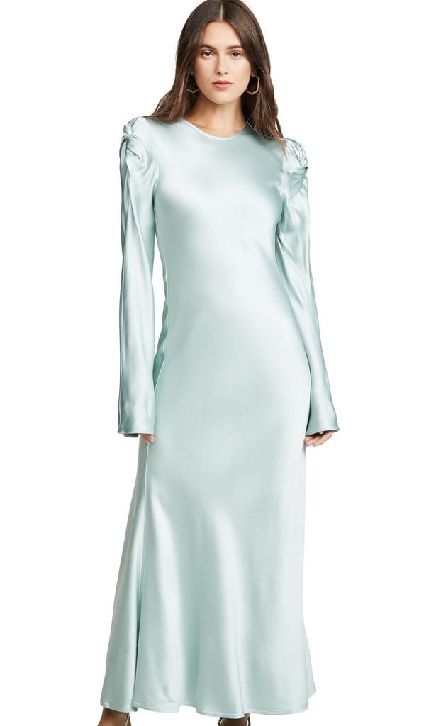 love me knot satin long sleeve dress de maggie marilyn