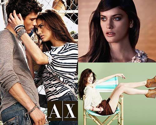 Alejandra Alonso, imagen Blanco, Mango y Armani Exchange