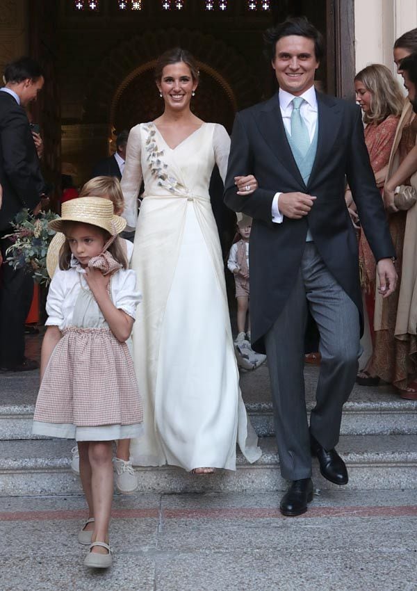 María Corsini con vestido de novia