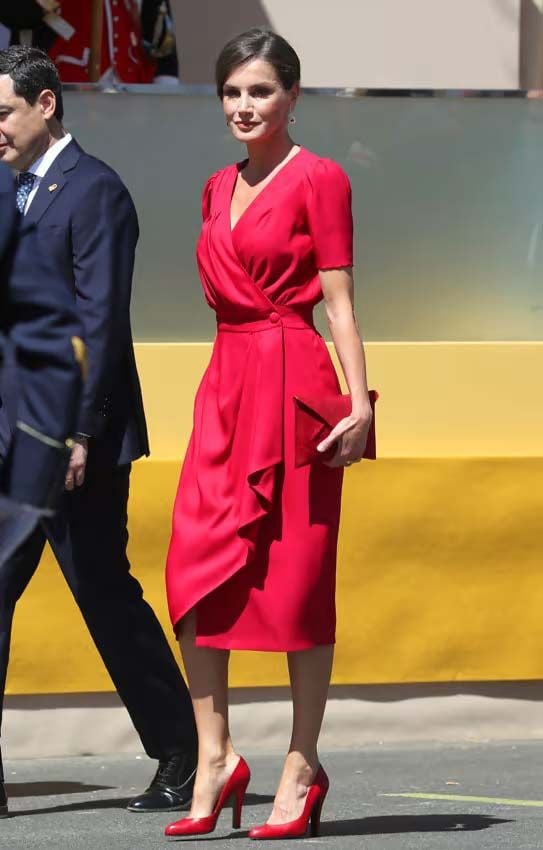 Reina Letizia vestido rojo