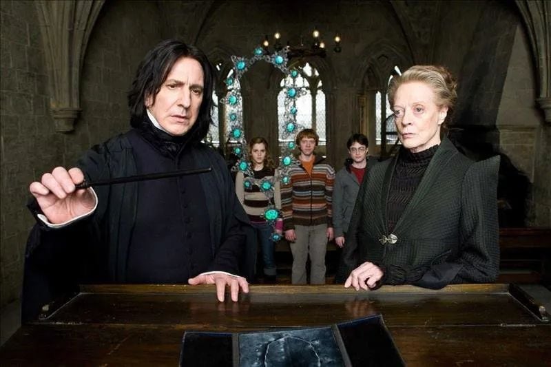 Alan Rickman y Maggie Smith fueron dos de los grandes actores que formaron parte del elenco de las películas de 'Harry Potter'