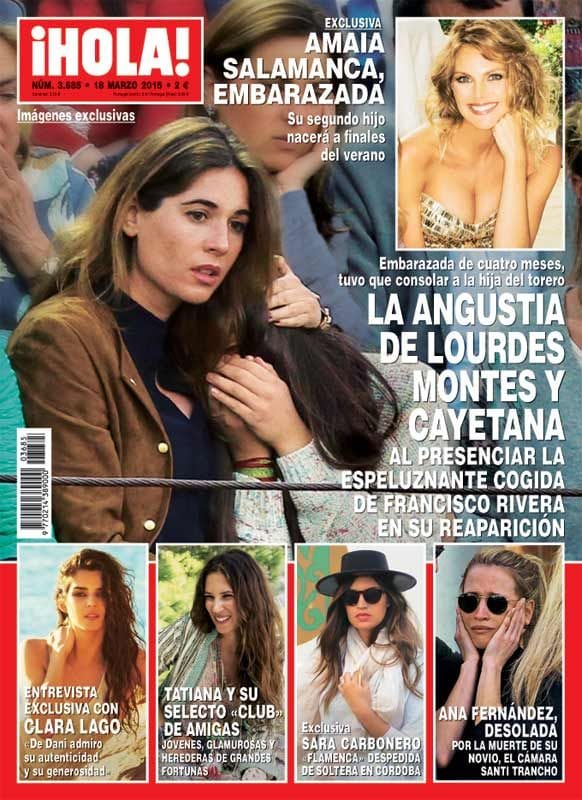 La revista ¡HOLA! publica esta semana en su portada la feliz noticia del segundo embarazo de la actriz
