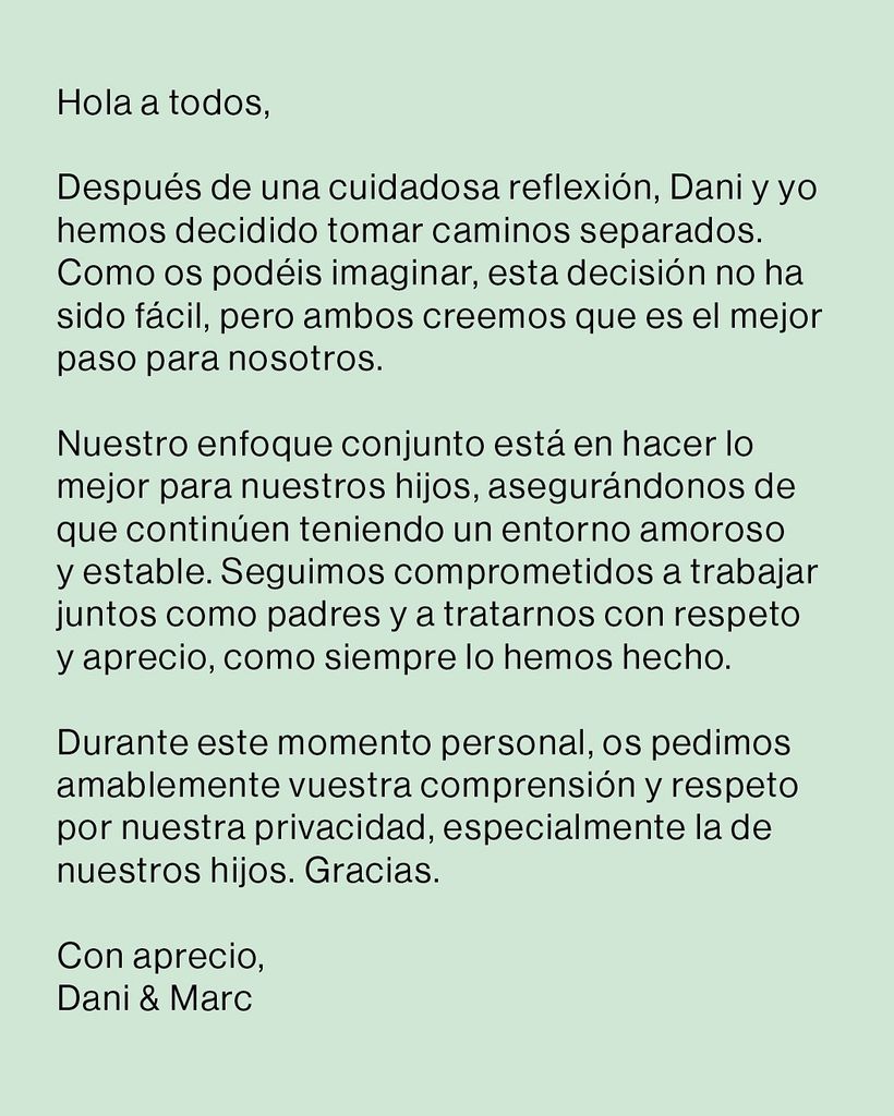 Ter Stegen, portero del Barça, anuncia su divorcio de Daniela Jehle tras siete años de matrimonio y dos hijos: 'No ha sido fácil'