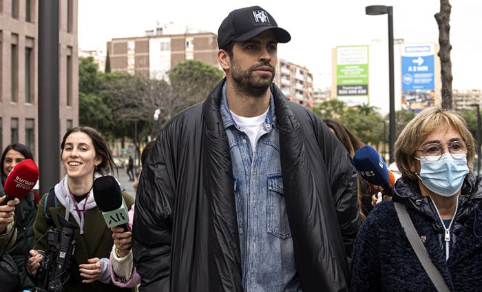 Gerard Piqué llegando a los juzgados de Barcelona