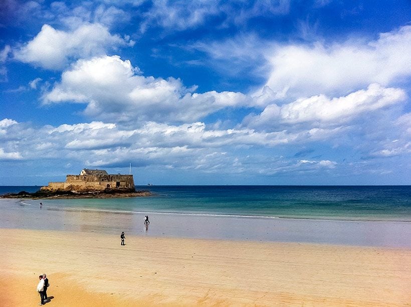 Plage du aSillon Saint aMalo Francia