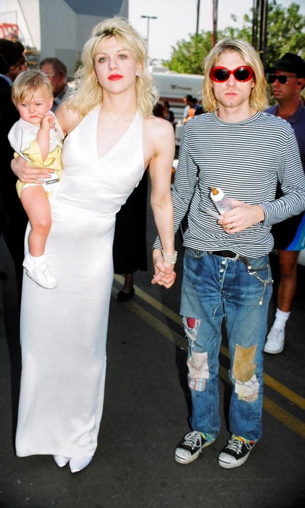 Kurt Cobain, Courtney Love y su hija, Frances