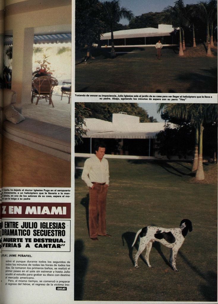 JPG del Pdf Hola 1954 . Enero 1982. Liberacion. Secuestro padre de Julio Iglesias. Liberado llega a Miami.