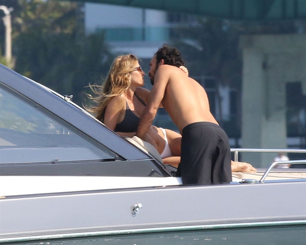 Gisele Bündchen is affectionate with Joaquim Valente on a boat ride