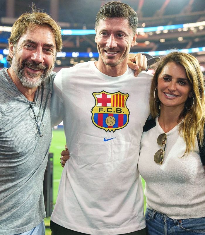 Penélope Cruz y Javier Bardem apoyan al FC Barcelona en Los Ángeles