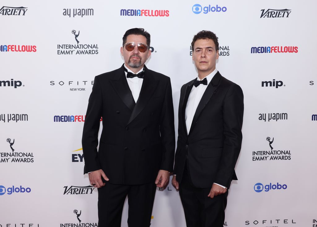 Ramón Campos y Josep Cister Rubio, de Bambú Prodducciones, durante los Premios Emmy Internacional 