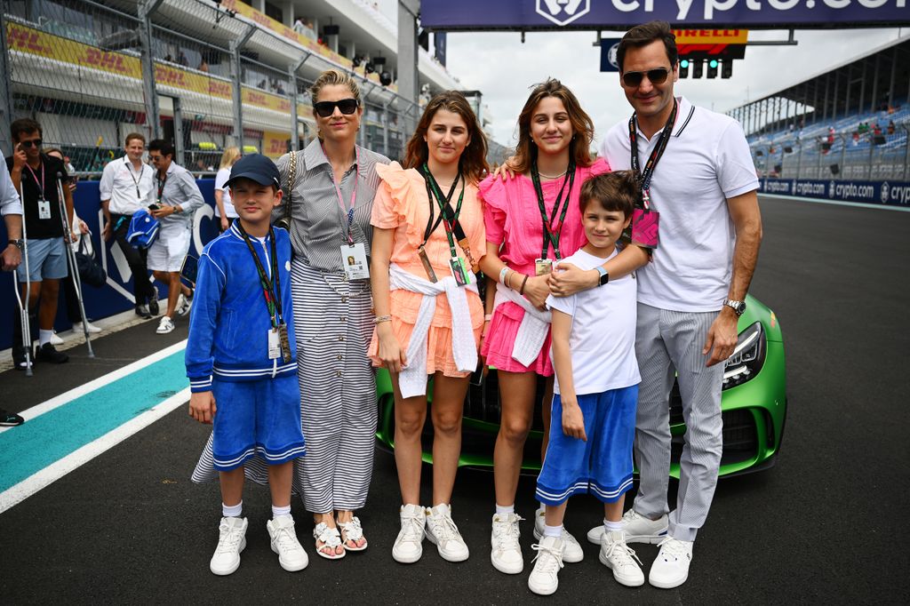 Roger Federer con su familia