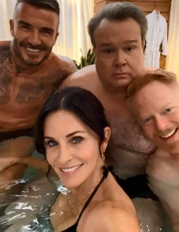 ¿Qué serie a unido a David Beckham y Courteney Cox... en un jacuzzi?