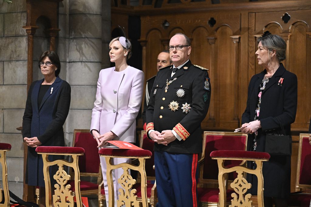 Estefanía de Mónaco, Alberto de Mónaco, Charlene de Mónaco y Carolina de Mónaco en el Día Nacional de Mónaco 2024