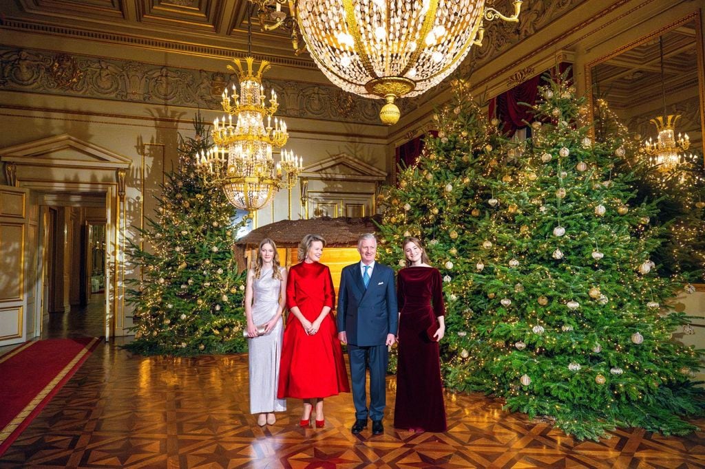 Felipe de Bélgica, Matilde de Bélgica, Elisabeth de Bélgica y Elenore de Bélgica en el concierto de Navidad de 2024