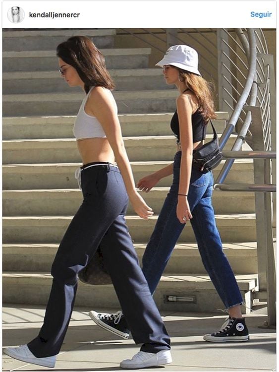 Kendall Jenner y Kaia Gerber looks iguales