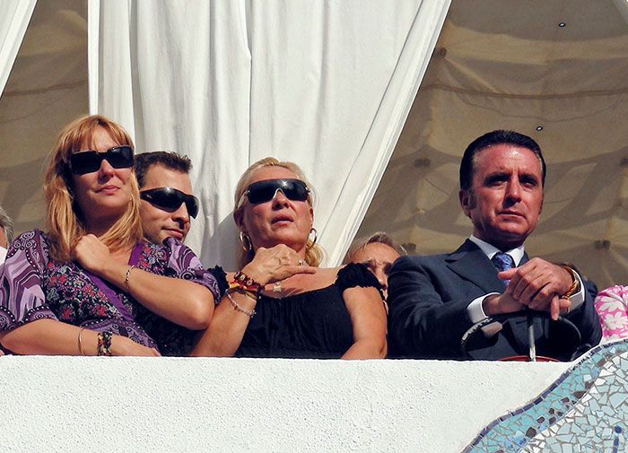 Rosario Mohedano con Antonio Tejado, Gloria Benito y José Ortega Cano