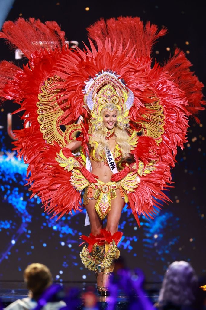 MEXICO CITY, MEXICO - NOVEMBER 14: Miss Denmark Victoria Kjær Theilvig participates in the The 73rd Miss Universe Competition - Preliminary Competition at Arena Ciudad de Mexico on November 14, 2024 in Mexico City, Mexico. (Photo by Hector Vivas/Getty Images)