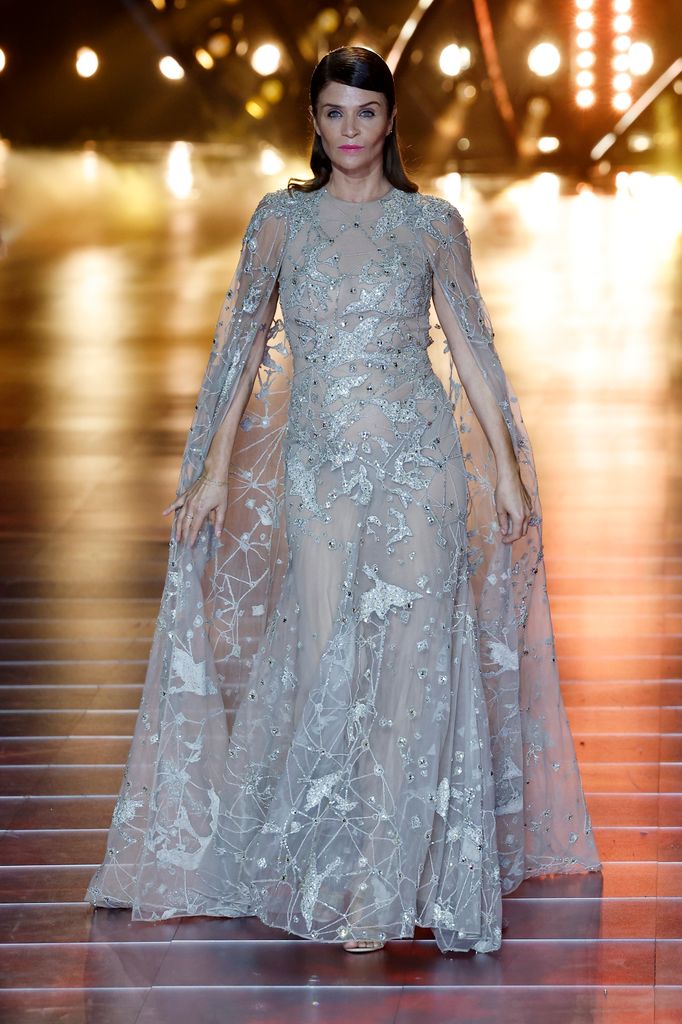 Helena Christensen at the Elie Saab fashion show