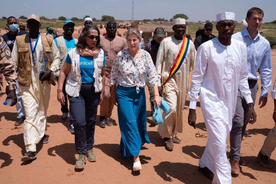 Sophie de Edimburgo durante su viaje al Chad para conocer la situación de los desplazados por la guerra de Sudán, en octubre de 2024