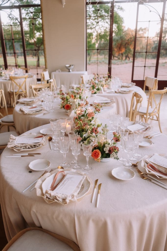 Decoración de mesas de boda en S