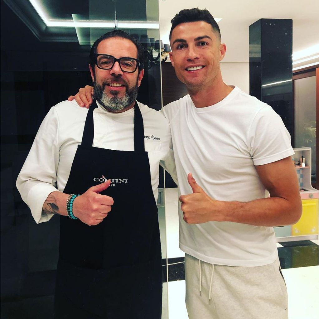 
Cristiano Ronaldo y el chef Giorgio Barone
