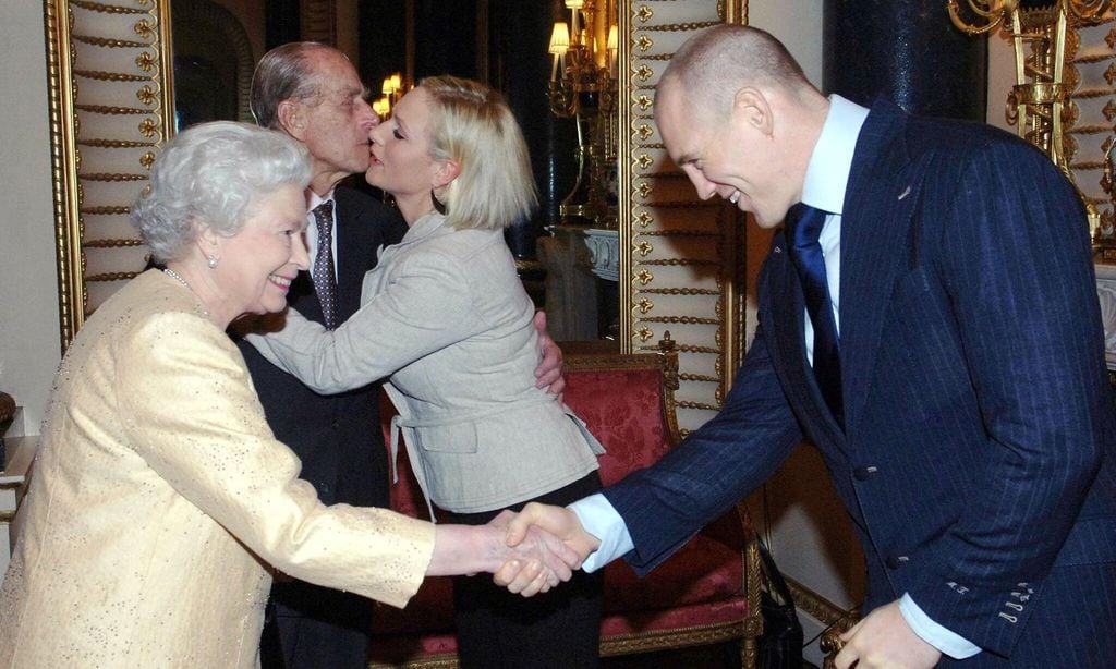 Queen Elizabeth and Mike Tindall