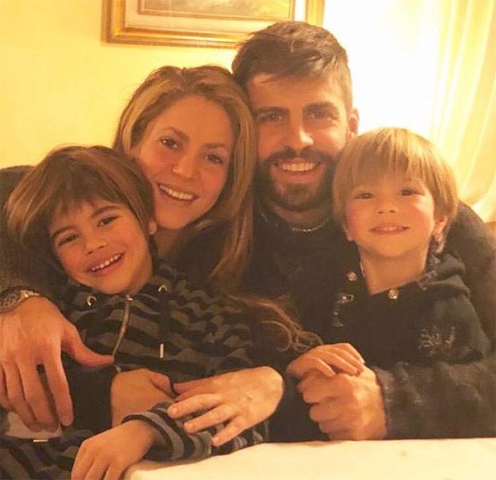 Shakira, Piqué y sus hijos