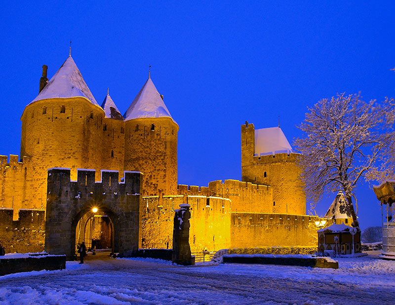 Carcassonne francia invierno