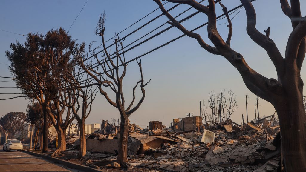 Imágenes de los devastadores incendios en Los Ángeles