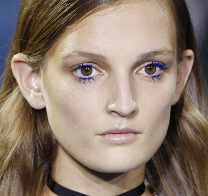 Un detalle del 'beauty look' del desfile de Mary Katrantzou para esta primavera-verano 2016
