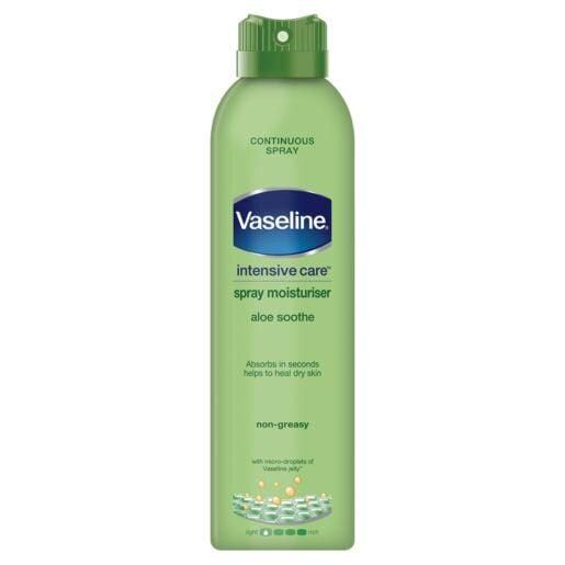 vaseline spray moisturiser aloe soothe