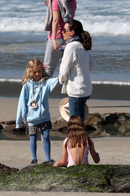 María Palacios con su niña