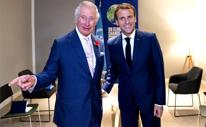 Carlos de Inglaterra y Emmanuele Macron