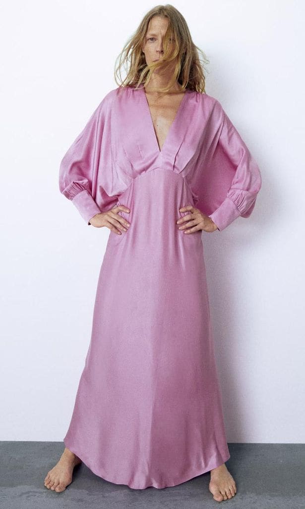 vestido rosa de zara