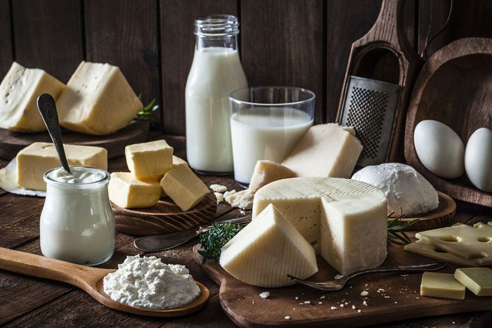 queso, leche y alimentos con calcio