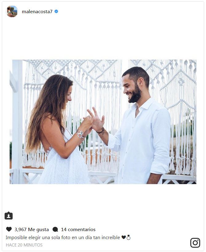 Las preciosas fotos de la boda sorpresa de Malena Costa y Mario Suárez