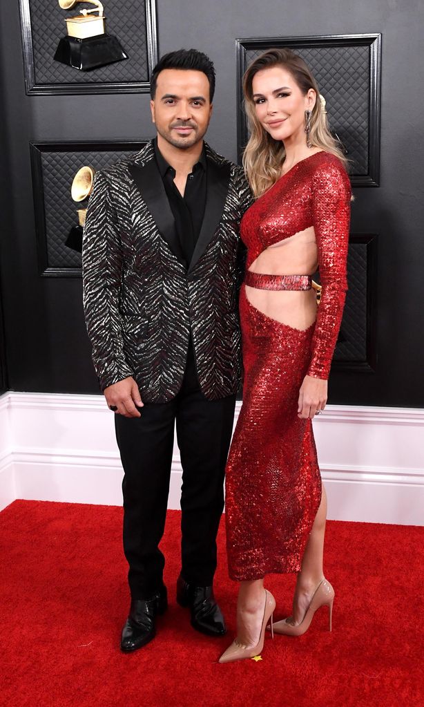luis fonsi and gueda l pez attend the 62nd annual grammy awards