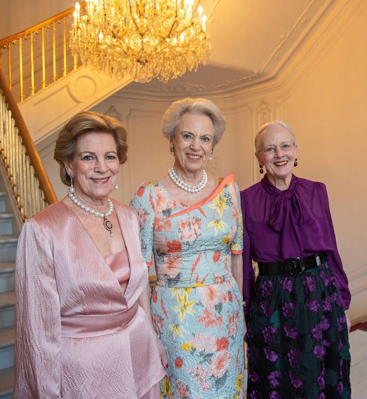 Benedicta de Dinamarca en su 80 cumpleaños con sus hermanas, la reina Margarita y la reina Ana María